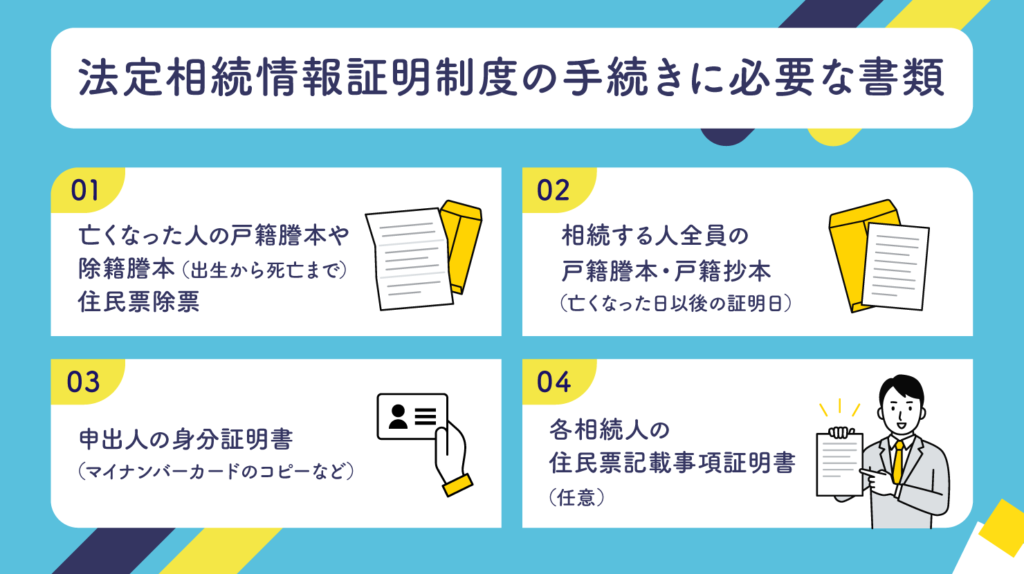 法定相続情報証明制度の手続きに必要な書類