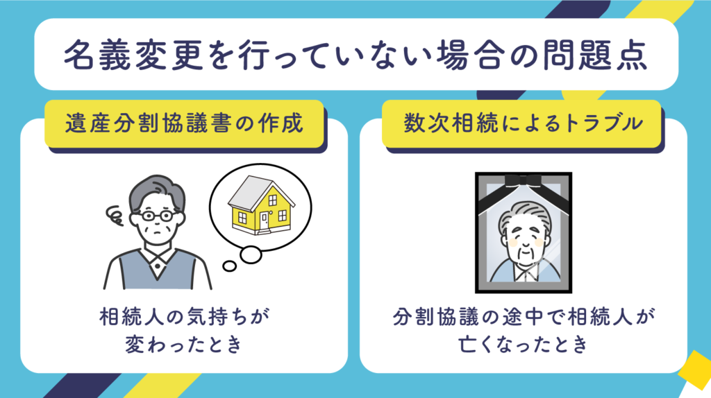 名義変更を行っていない場合の問題点